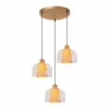 Luminaires Lucide Suspension Lucide GUNHILD Or, Laiton, 3 lumières