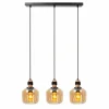 Luminaires Lucide Suspension Lucide ILONA Noir, 3 lumières