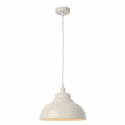 Lampes Industrielles-Luminaires Lucide Suspension Lucide ISLA Crème, 1 lumière