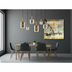 Lampes Dorées-Luminaires Lucide Suspension Lucide JOANET Or, Laiton, Noir, 6 lumières