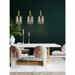 Lampes Dorées-Luminaires Lucide Suspension Lucide JOANET Noir, 3 lumières
