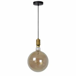 Luminaires Rustiques-Luminaires Lucide Suspension Lucide JOVA Noir, 1 lumière