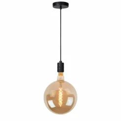 Luminaires Rustiques-Luminaires Lucide Suspension Lucide JOVA Noir, 1 lumière