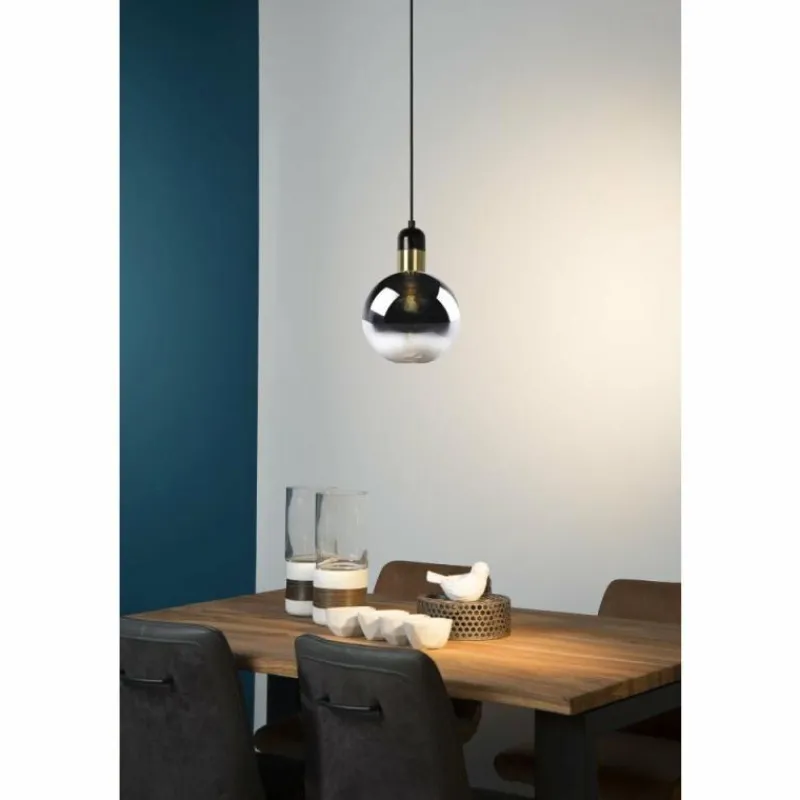Luminaires Scandinaves-Luminaires Lucide Suspension Lucide JULIUS Gris, 1 lumière