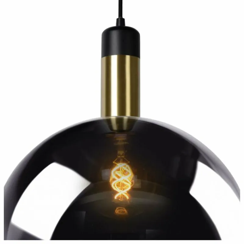 Luminaires Scandinaves-Luminaires Lucide Suspension Lucide JULIUS Gris, 1 lumière