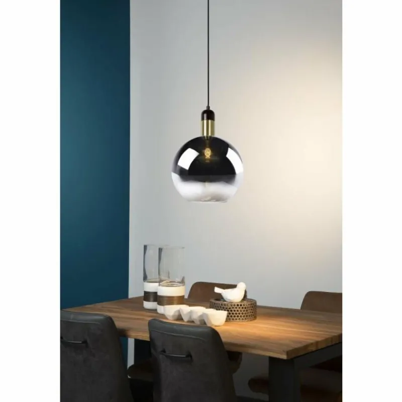 Luminaires Scandinaves-Luminaires Lucide Suspension Lucide JULIUS Gris, 1 lumière