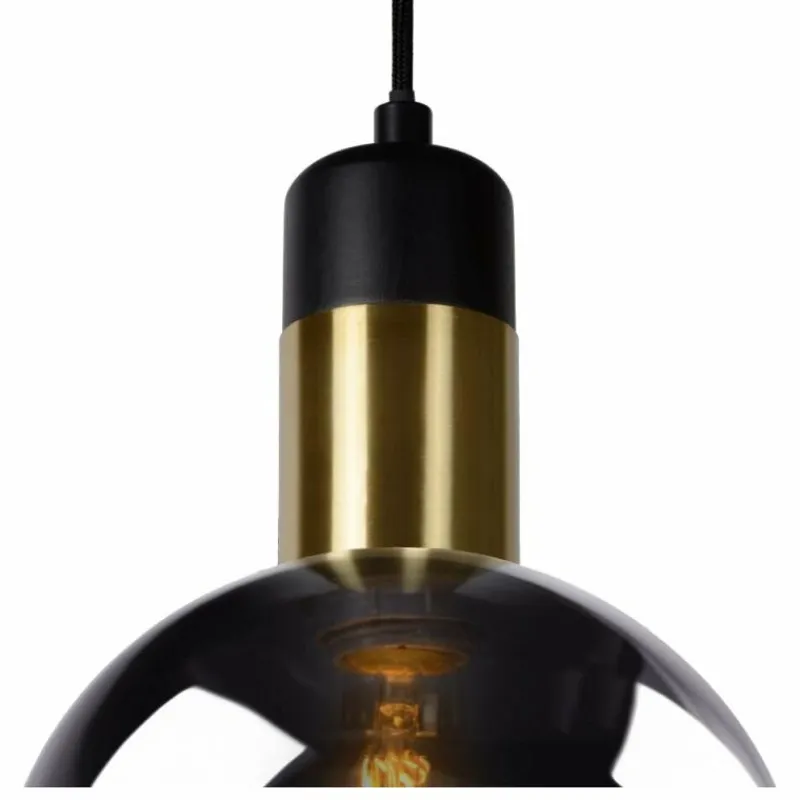 Luminaires Scandinaves-Luminaires Lucide Suspension Lucide JULIUS Gris, 1 lumière