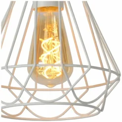 Lampes Vintages & Rétros-Luminaires Lucide Suspension Lucide KYARA Blanc, 1 lumière