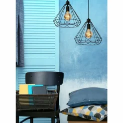 Lampes Vintages & Rétros-Luminaires Lucide Suspension Lucide KYARA Noir, 1 lumière