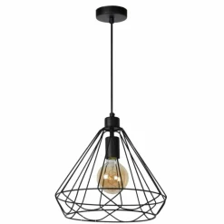 Lampes Vintages & Rétros-Luminaires Lucide Suspension Lucide KYARA Noir, 1 lumière