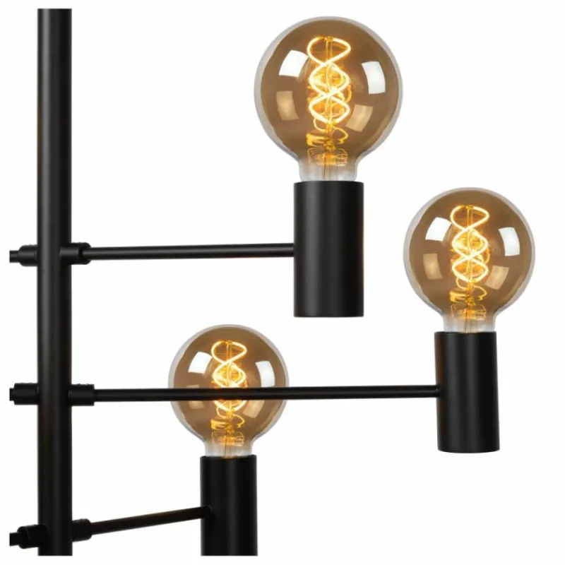 Lampes Vintages & Rétros-Luminaires Lucide Suspension Lucide LEANNE Noir, 6 lumières