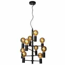 Lampes Vintages & Rétros-Luminaires Lucide Suspension Lucide LEANNE Noir, 10 lumières