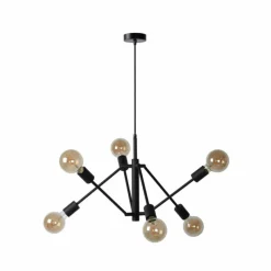 Luminaires Lucide Suspension Lucide LESTER Noir, 6 lumières* Suspensions