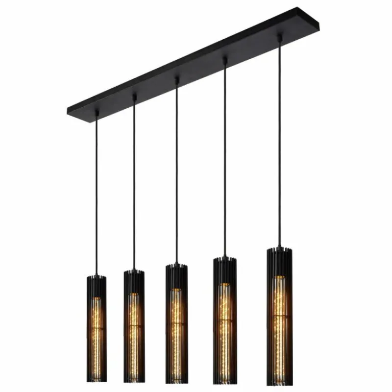 Luminaires Lucide Suspension Lucide LIONEL Noir, 5 lumières* Suspensions