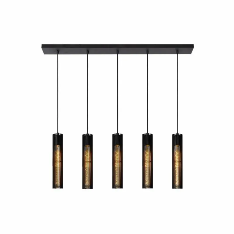 Luminaires Lucide Suspension Lucide LIONEL Noir, 5 lumières* Suspensions