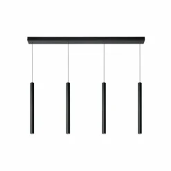 Luminaires Scandinaves-Luminaires Lucide Suspension Lucide LORENZ LED Noir, 4 lumières