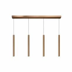 Luminaires Scandinaves-Luminaires Lucide Suspension Lucide LORENZ LED Rouille, 4 lumières