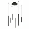 Luminaires Scandinaves-Luminaires Lucide Suspension Lucide LORENZ LED Noir, 6 lumières