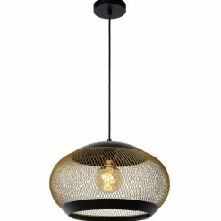 Lampes Dorées-Luminaires Lucide Suspension Lucide LUCAS Noir, 1 lumière