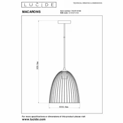 Luminaires Lucide Suspension Lucide MACARONS Rose, 1 lumière* Suspensions