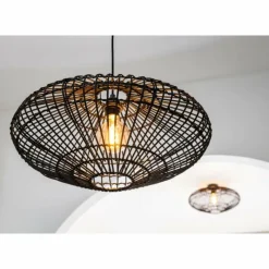 Style Boho-Chic-Luminaires Lucide Suspension Lucide MAGALI Noir, 1 lumière