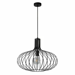 Luminaires Scandinaves-Luminaires Lucide Suspension Lucide MANUELA Noir, 1 lumière