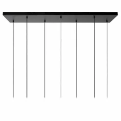 Suspension Verre Fumé-Luminaires Lucide Suspension Lucide MARIUS Noir, 7 lumières