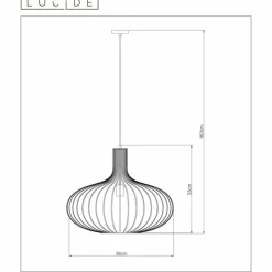 Luminaires Lucide Suspension Lucide MERLINA Rose, 1 lumière* Suspensions