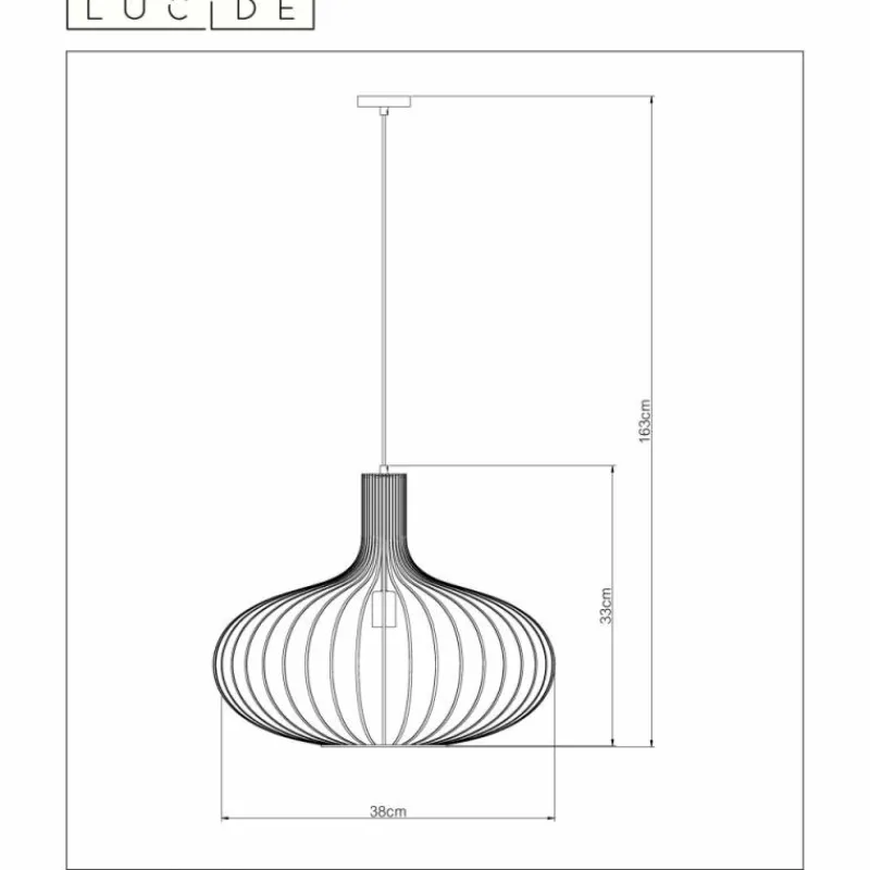 Luminaires Lucide Suspension Lucide MERLINA Rose, 1 lumière* Suspensions