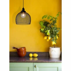 Lampes Vintages & Rétros-Luminaires Lucide Suspension Lucide MESH Noir, 1 lumière