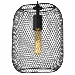 Lampes Vintages & Rétros-Luminaires Lucide Suspension Lucide MESH Noir, 1 lumière