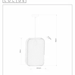 Lampes Vintages & Rétros-Luminaires Lucide Suspension Lucide MESH Noir, 1 lumière