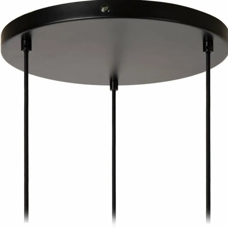 Luminaires Lucide Suspension Lucide MONSARAZ Noir, 3 lumières