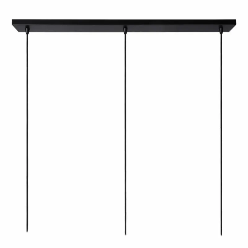 Luminaires Rustiques-Luminaires Lucide Suspension Lucide NOLAN Noir, 3 lumières