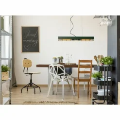 Lampes Dorées-Luminaires Lucide Suspension Lucide PENIGUET Vert, 2 lumières