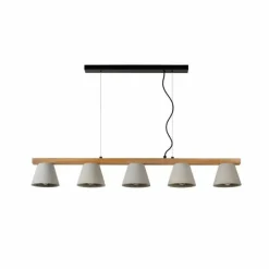Luminaires Scandinaves-Luminaires Lucide Suspension Lucide POSSIO Gris, 5 lumières