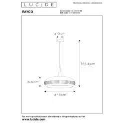 Lampes Vintages & Rétros-Luminaires Lucide Suspension Lucide RAYCO Vert, 1 lumière