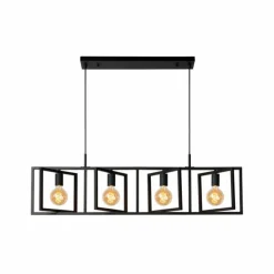 Luminaires Lucide Suspension Lucide ROTAX Noir, 4 lumières* Suspensions