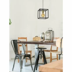 Luminaires Rustiques-Luminaires Lucide Suspension Lucide RUBEN Noir, 1 lumière