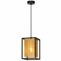 Lampes Dorées-Luminaires Lucide Suspension Lucide SANSA Noir, 1 lumière