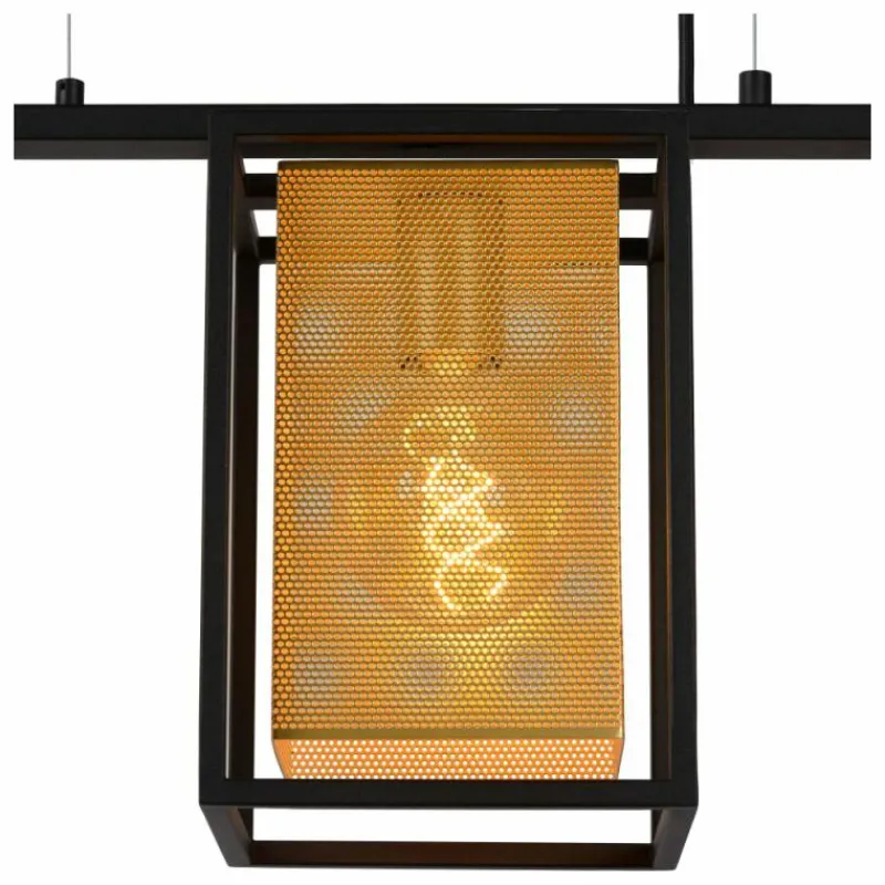 Lampes Dorées-Luminaires Lucide Suspension Lucide SANSA Noir, 3 lumières