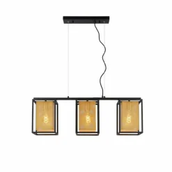 Lampes Dorées-Luminaires Lucide Suspension Lucide SANSA Noir, 3 lumières