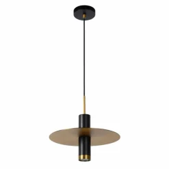 Luminaires Rustiques-Luminaires Lucide Suspension Lucide SELIN Noir, 1 lumière