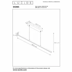 Luminaires Lucide Suspension Lucide SIGMA LED Noir, 1 lumière* Éclairage Led