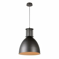 Luminaires Scandinaves-Luminaires Lucide Suspension Lucide SMOKY Gris, 1 lumière