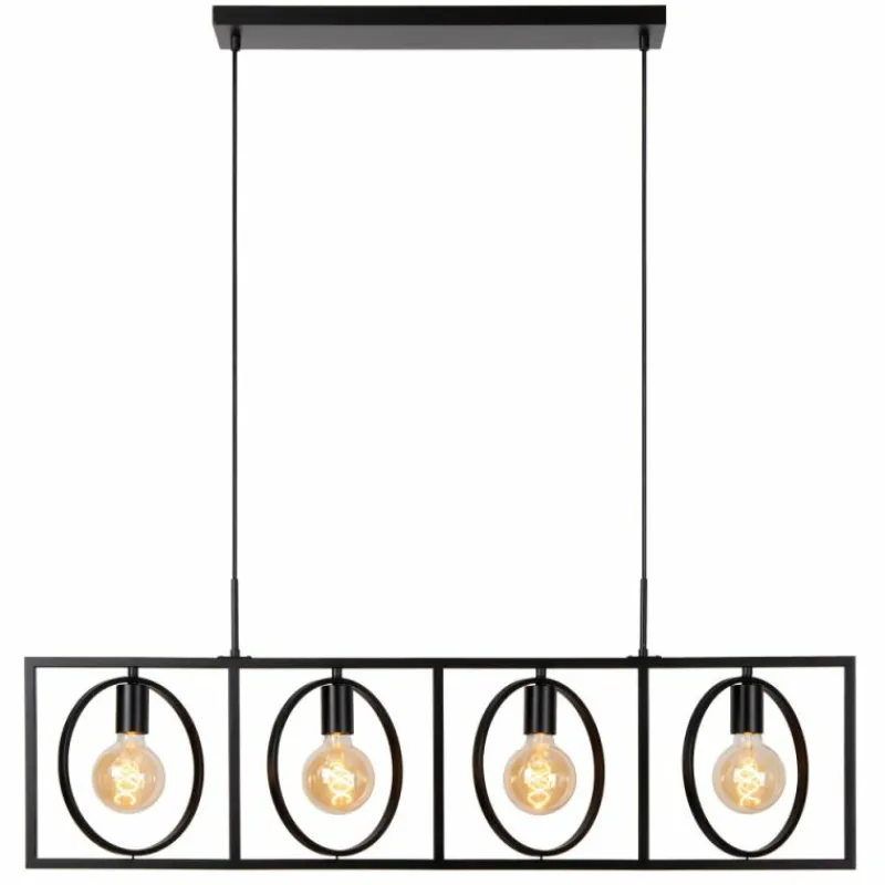Luminaires Lucide Suspension Lucide SUUS Noir, 4 lumières* Suspensions