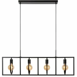 Luminaires Lucide Suspension Lucide SUUS Noir, 4 lumières* Suspensions