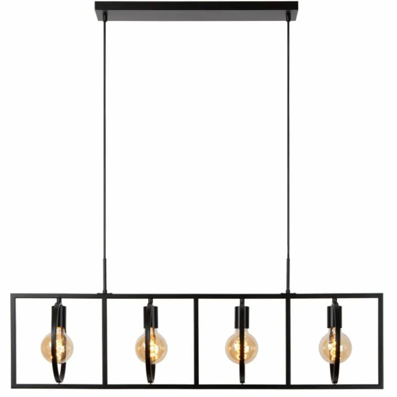 Luminaires Lucide Suspension Lucide SUUS Noir, 4 lumières* Suspensions