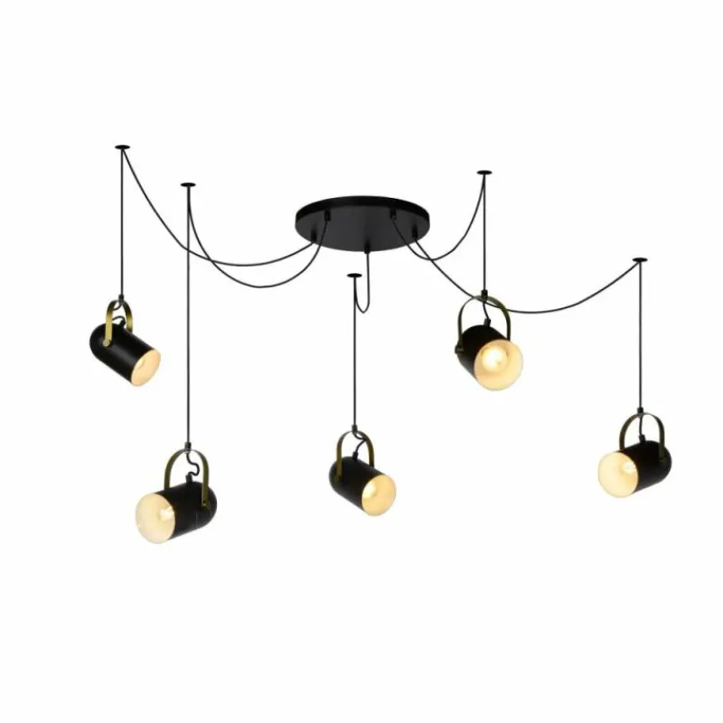 Luminaires Lucide Suspension Lucide SWAPP Noir, 5 lumières* Suspensions