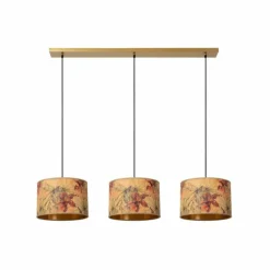 Lampes En Bois-Luminaires Lucide Suspension Lucide TANSELLE Multicolore, 3 lumières